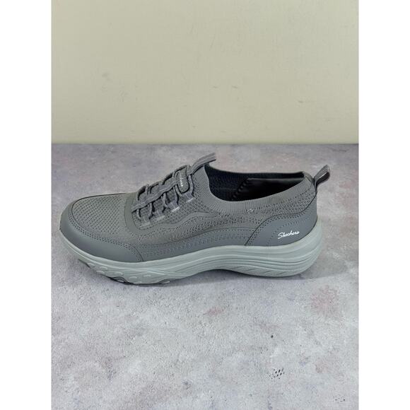 Skechers Womens Size 8 - 100668 Gray Relaxed Fit Memory Foam Slip On Sneaker - Picture 5 of 12